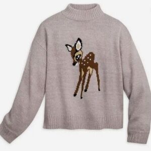 Disney Parks Bambi Heather Brown Pullover Knit Sweater Med. - Parks Collectable